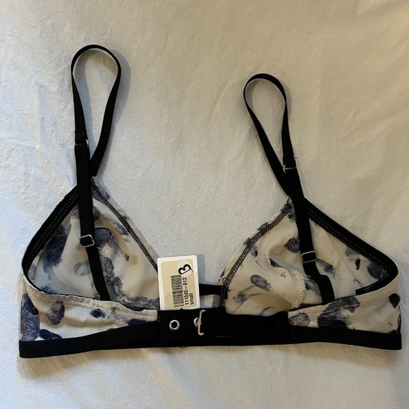 NWT The Lake & Stars Printed Stretch Silk Bralette, Size Small - Picture 5 of 11